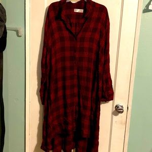 Plaid long sleeve dress